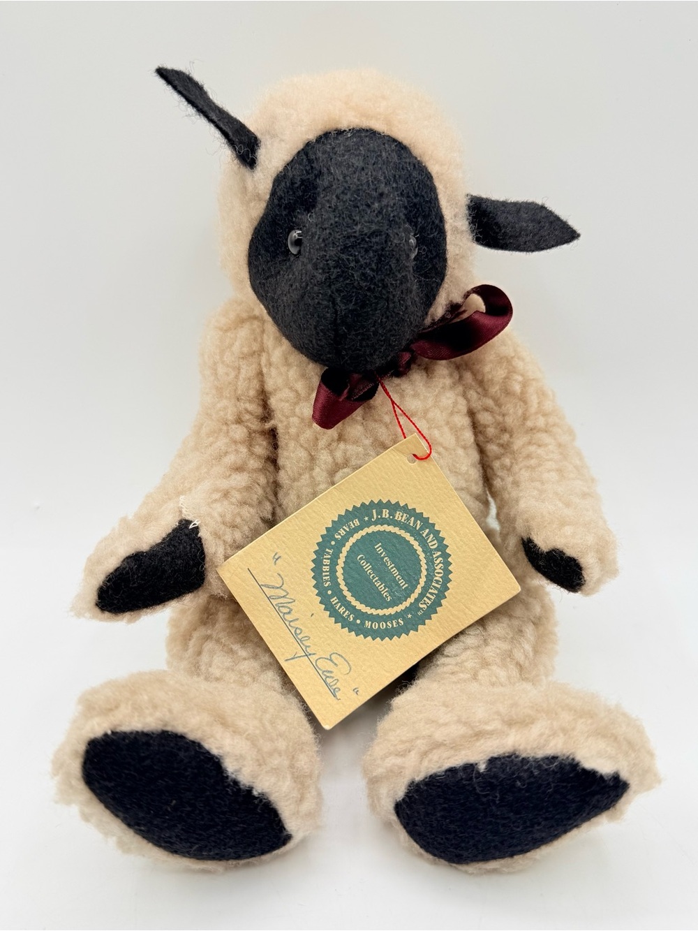 VTG  Boyds Bears J.B. Bean Associates Maisy Ewe Sheep Plush Lamb 1991 Tags 11”H